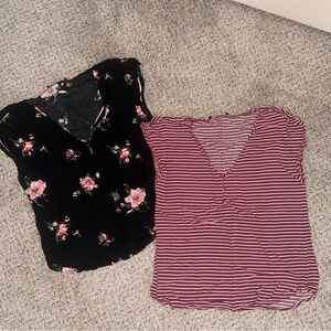 Abercrombie Floral and Striped Women's Tops Set
